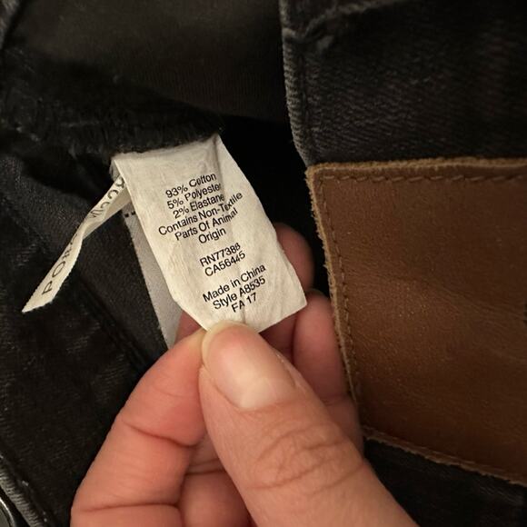 Madewell 9” High Rise Skinny Jeans in Black Sea Size 28 - Picture 6 of 10